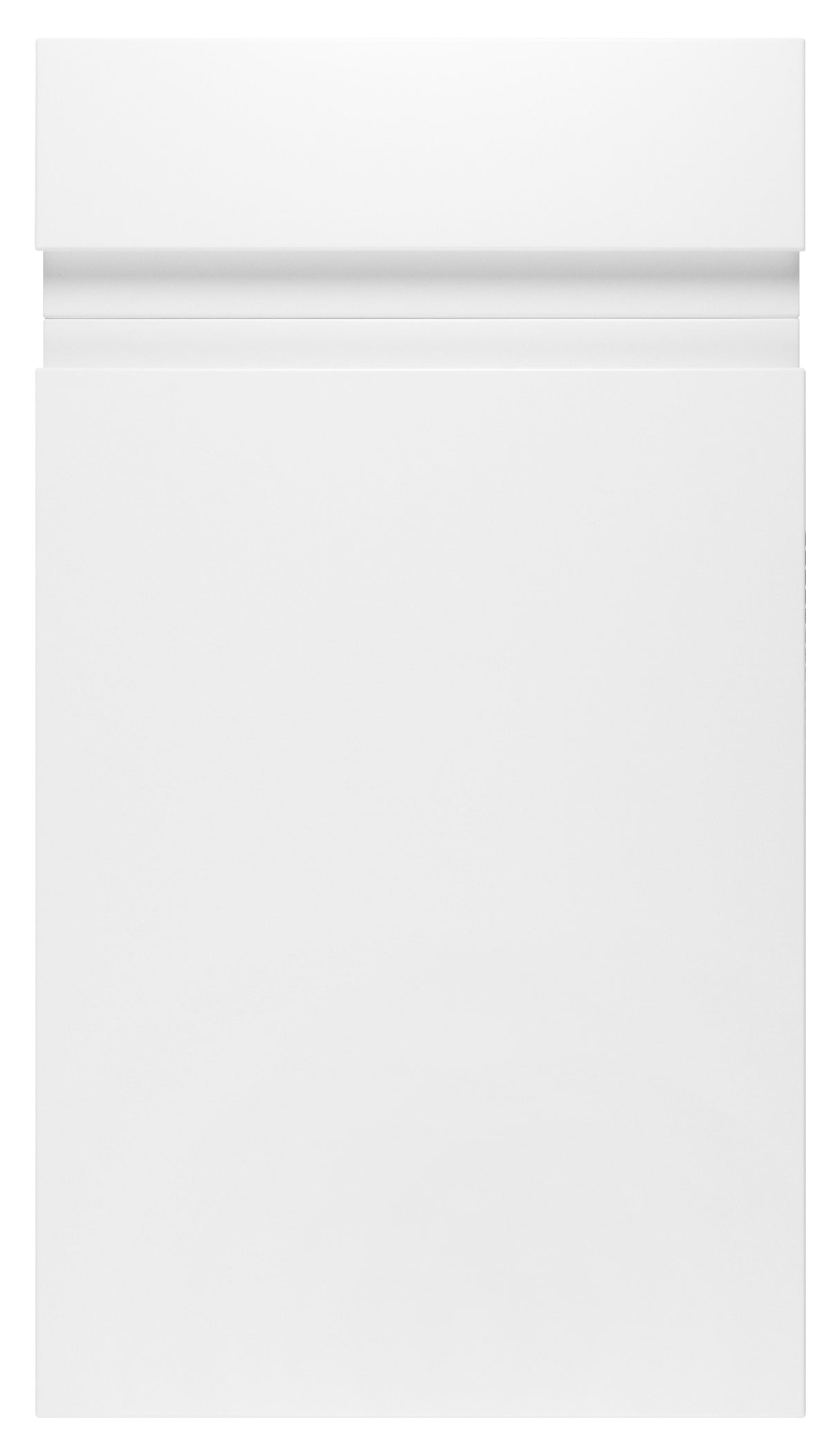 Larissa Handle Less White Matt J Pull- Replacement Kitchen Doors (980mm High)