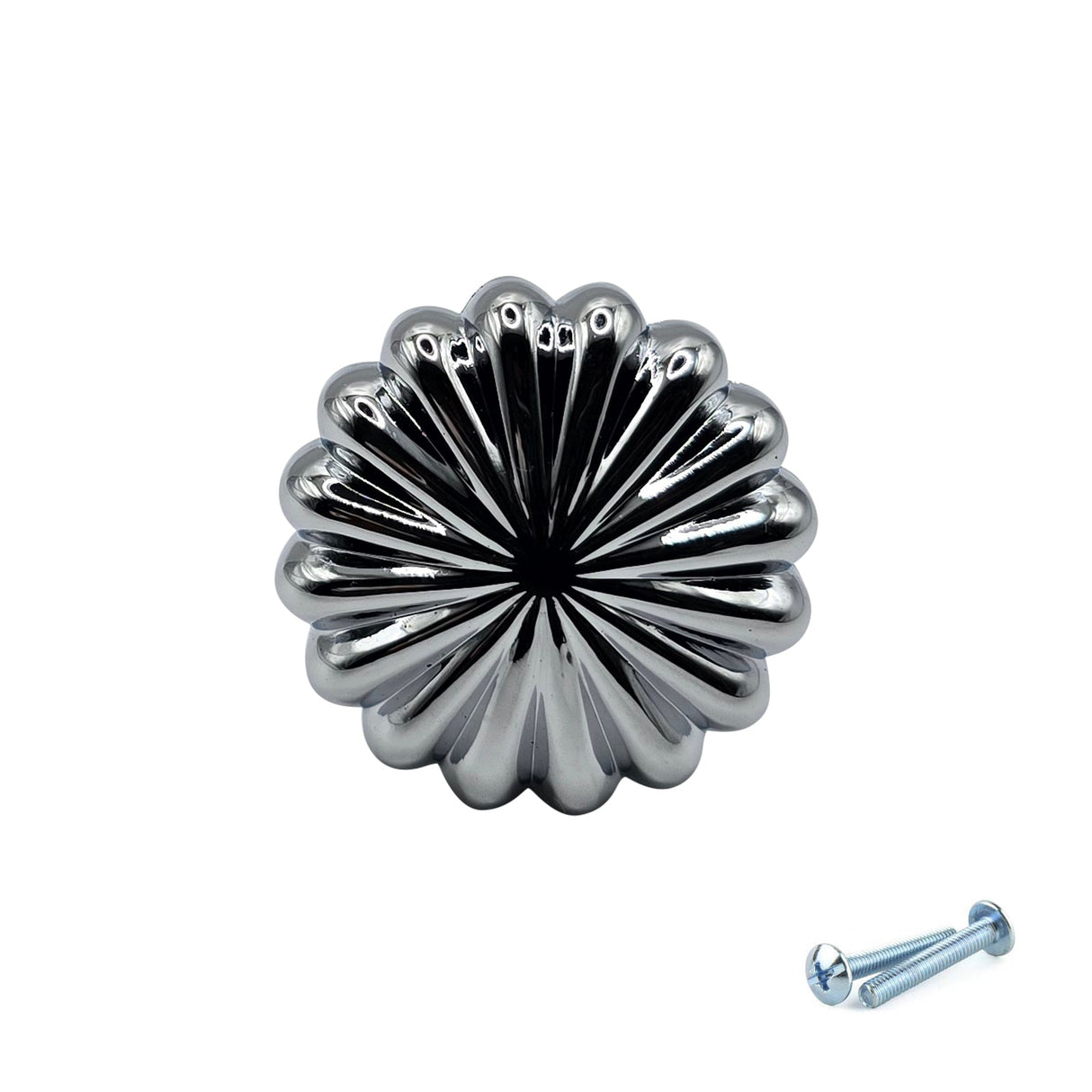 M4TEC Polished Chrome Fluted Knob Handle – VH3 Series (30mm Cabinet, Drawer & Cupboard Knob)