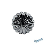 M4TEC Polished Chrome Fluted Knob Handle – VH3 Series (30mm Cabinet, Drawer & Cupboard Knob)