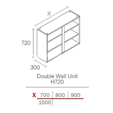 700mm Kitchen Wall Cabinet  White