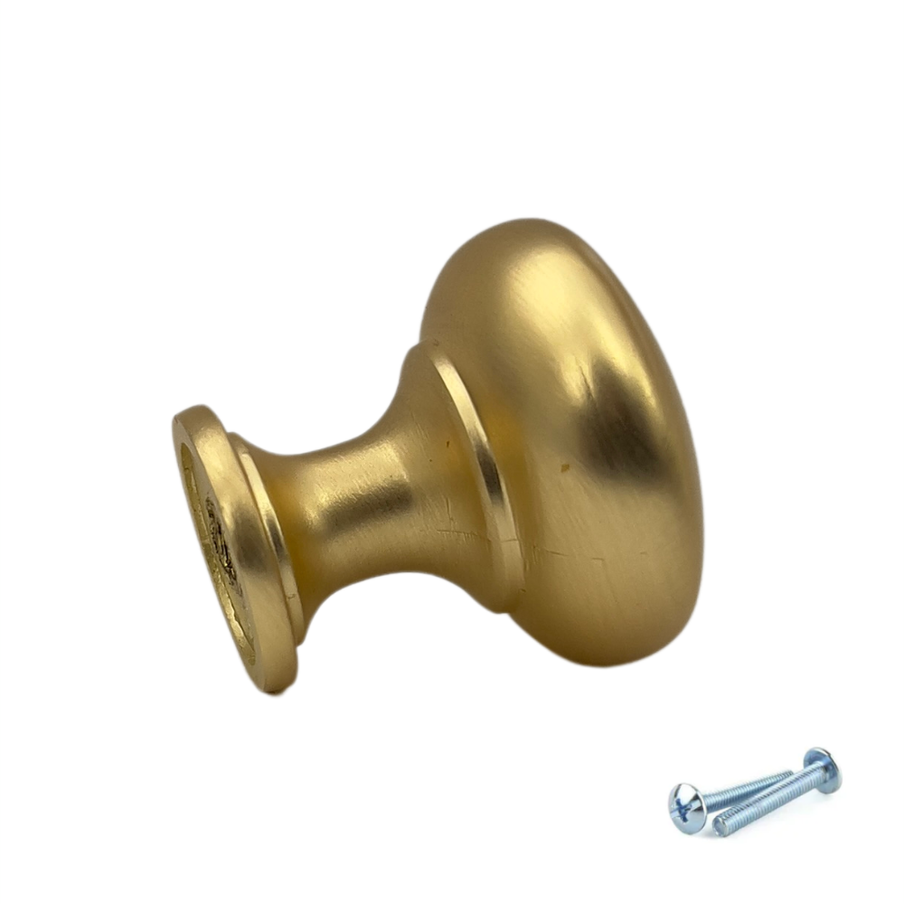 M4TEC Knob Handle Brushed Brass Doors or Cupboards VH4 Series