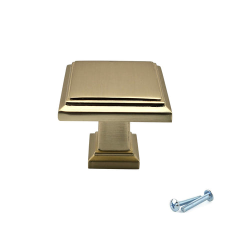 M4TEC Brushed Brass Knob Handle – VH9 Series