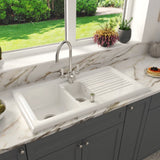 Astini Lago 150 1.5 Bowl Fireclay Ceramic Kitchen Sink with Waste & Overflow