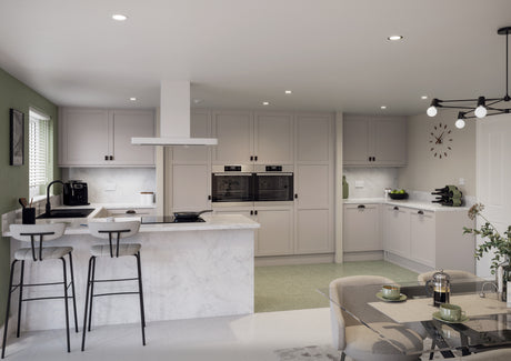 Balmoral Wood Grain 'Skinny' Shaker Cashmere Ash- Replacement Kitchen Drawer Fronts/Oven Filler Panel (110mm High)