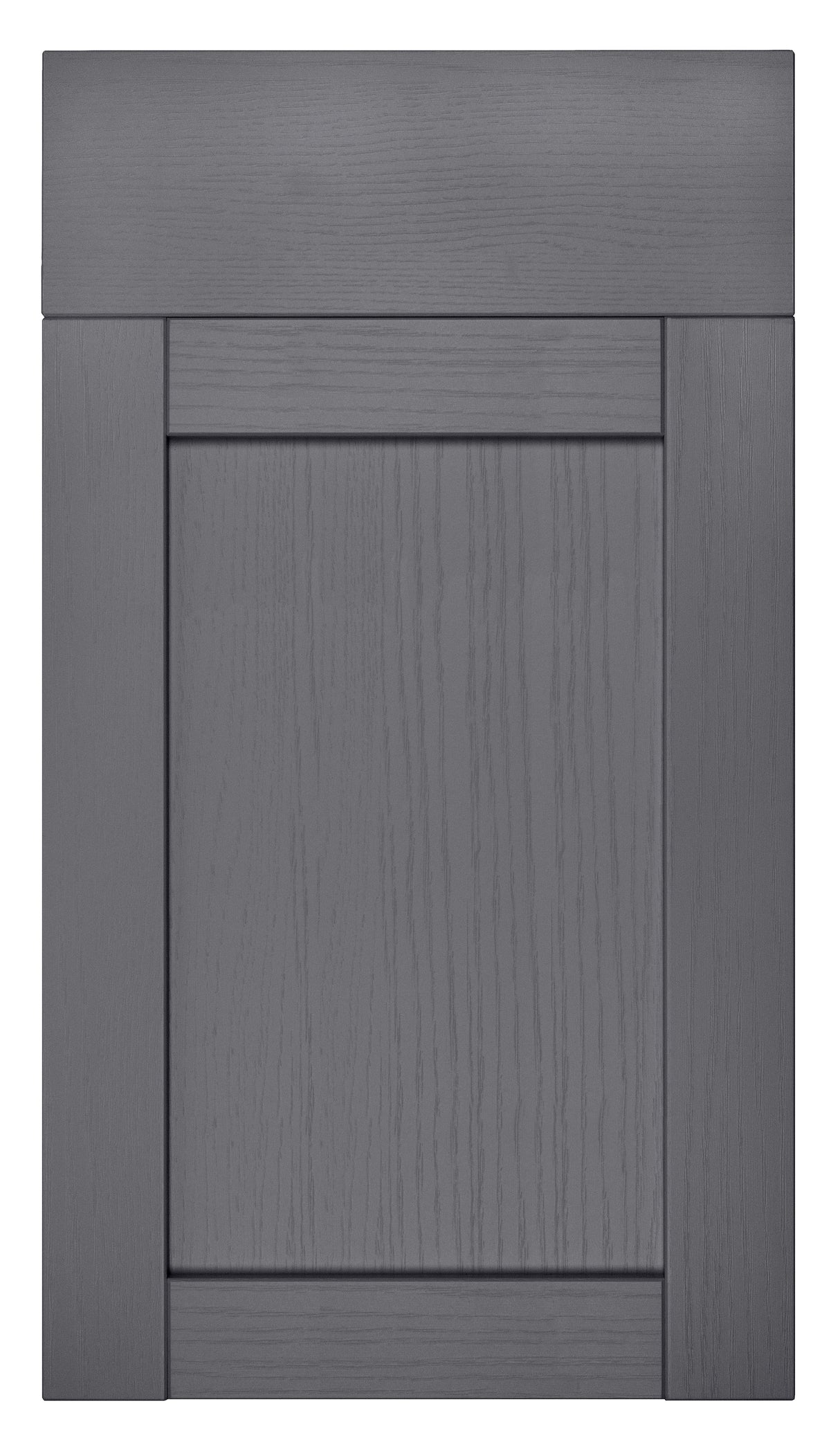 Balmoral Wood Grain 'Skinny' Shaker Dust Grey Ash- Replacement Kitchen Drawer Front (140mm High)