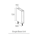 150mm Flat Pack Kitchen Base Cabinet Unit Light Grey