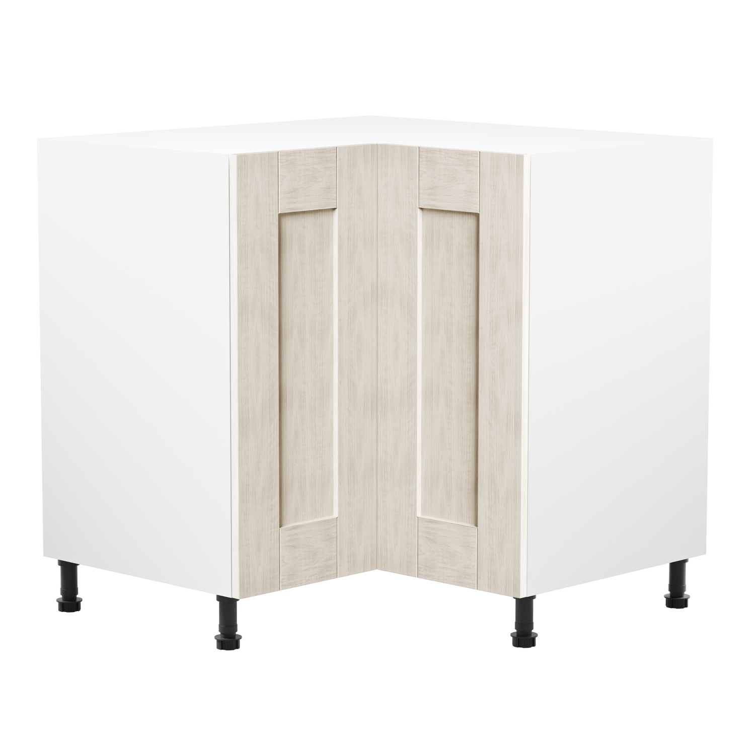 Buckingham Cashmere Ash Shaker 900mm L Shaped Corner Kitchen Base Unit