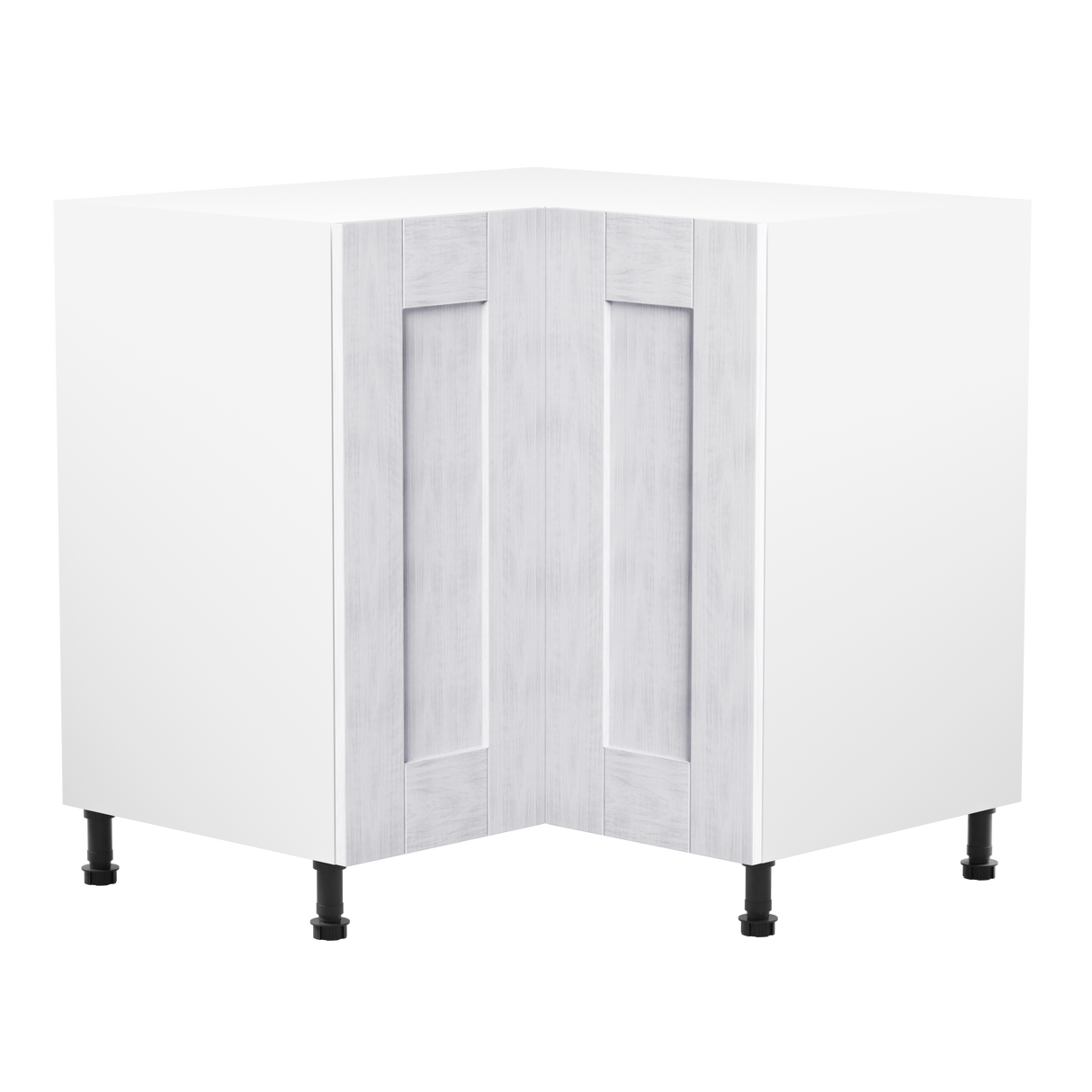 Buckingham Dove Grey Ash Shaker 900mm L Shaped Corner Kitchen Base Unit