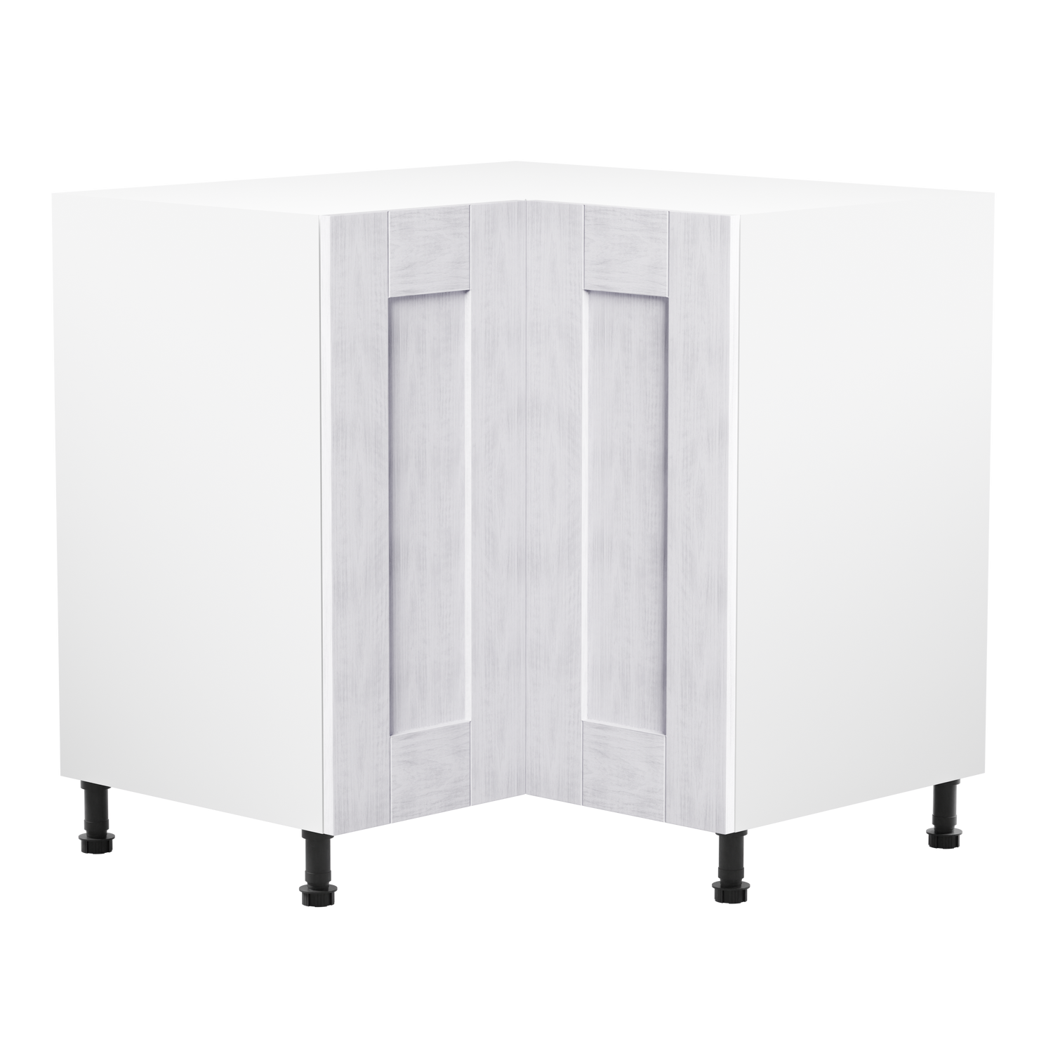 Buckingham Dove Grey Ash Shaker 900mm L Shaped Corner Kitchen Base Unit
