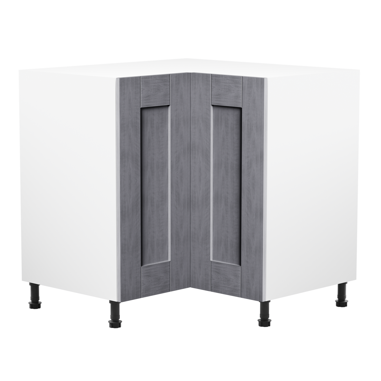 Buckingham Dust Grey Ash Shaker 900mm L Shaped Corner Kitchen Base Unit