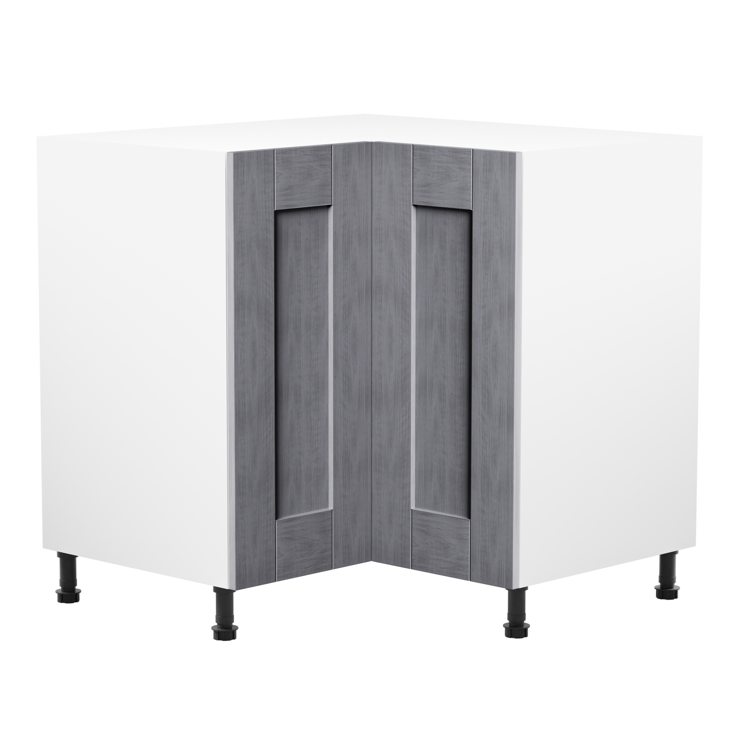 Buckingham Dust Grey Ash Shaker 900mm L Shaped Corner Kitchen Base Unit