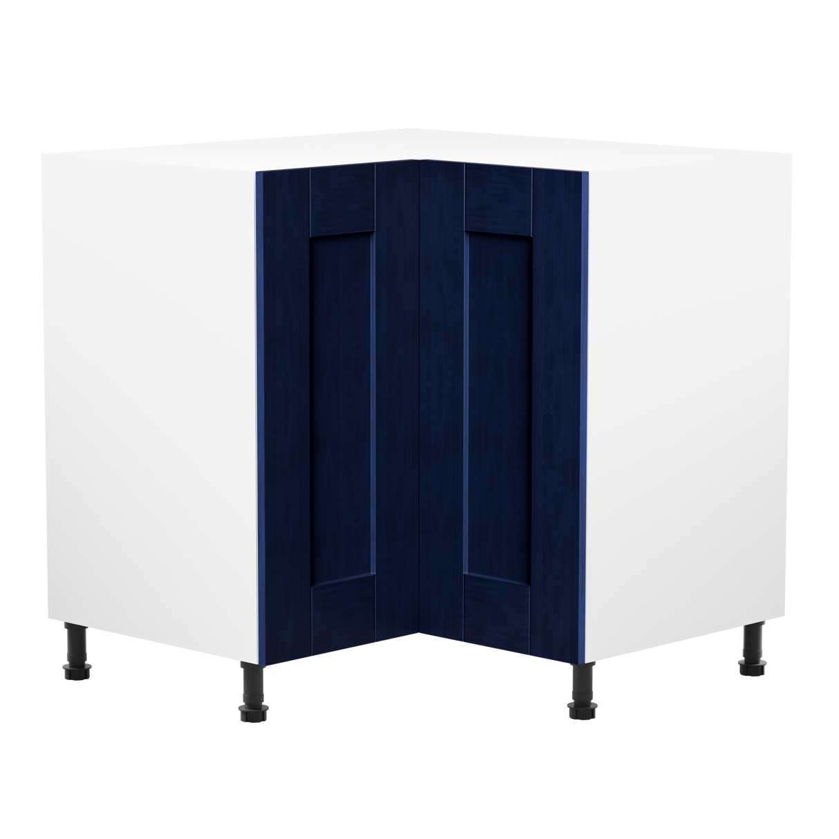Buckingham Indigo Ash Shaker 900mm L Shaped Corner Kitchen Base Unit