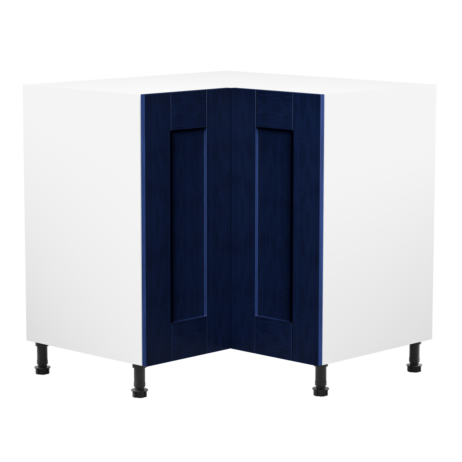 Buckingham Indigo Ash Shaker 900mm L Shaped Corner Kitchen Base Unit