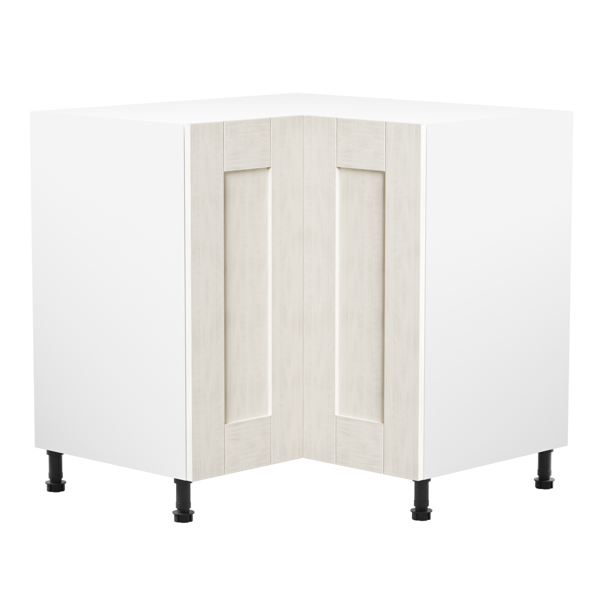 Buckingham Ivory Ash Shaker 900mm L Shaped Corner Kitchen Base Unit