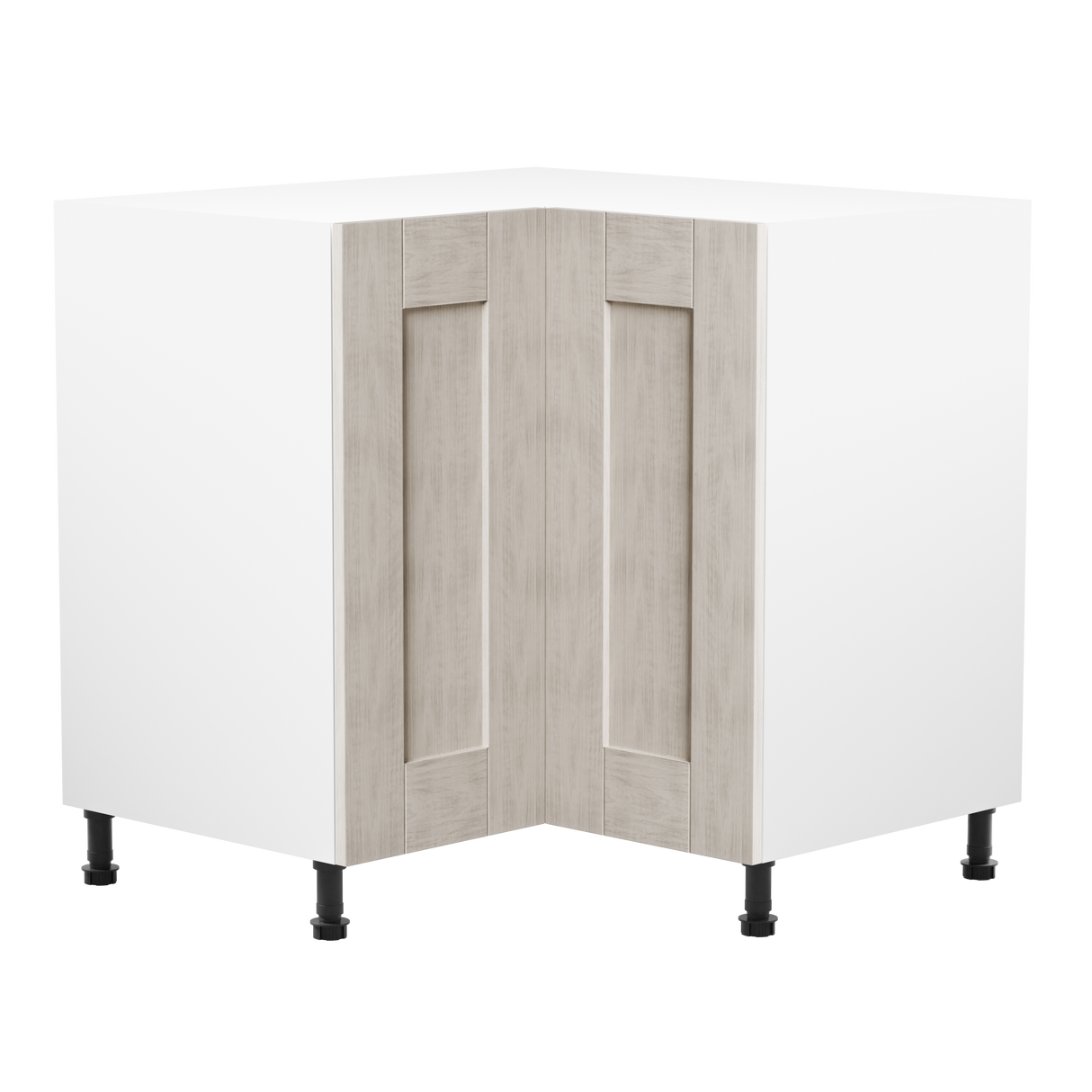 Buckingham Mussel Ash Shaker 900mm L Shaped Corner Kitchen Base Unit