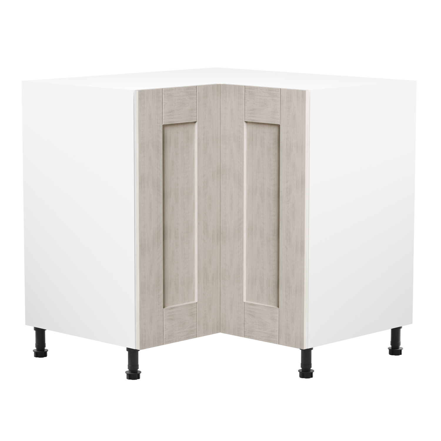Buckingham Mussel Ash Shaker 900mm L Shaped Corner Kitchen Base Unit
