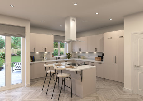 Fenton Painted (Laser Edged) Slab Cashmere- Replacement Kitchen Drawer Fronts/Oven Filler Panel (110mm High)