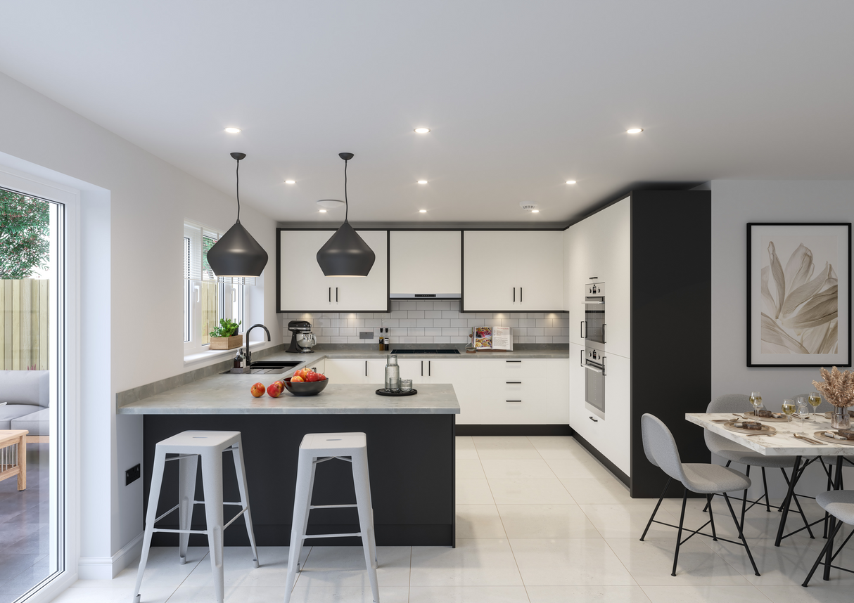 Fenton Painted (Laser Edged) Slab Black- Replacement Kitchen Drawer Fronts/Oven Filler Panel (110mm High)