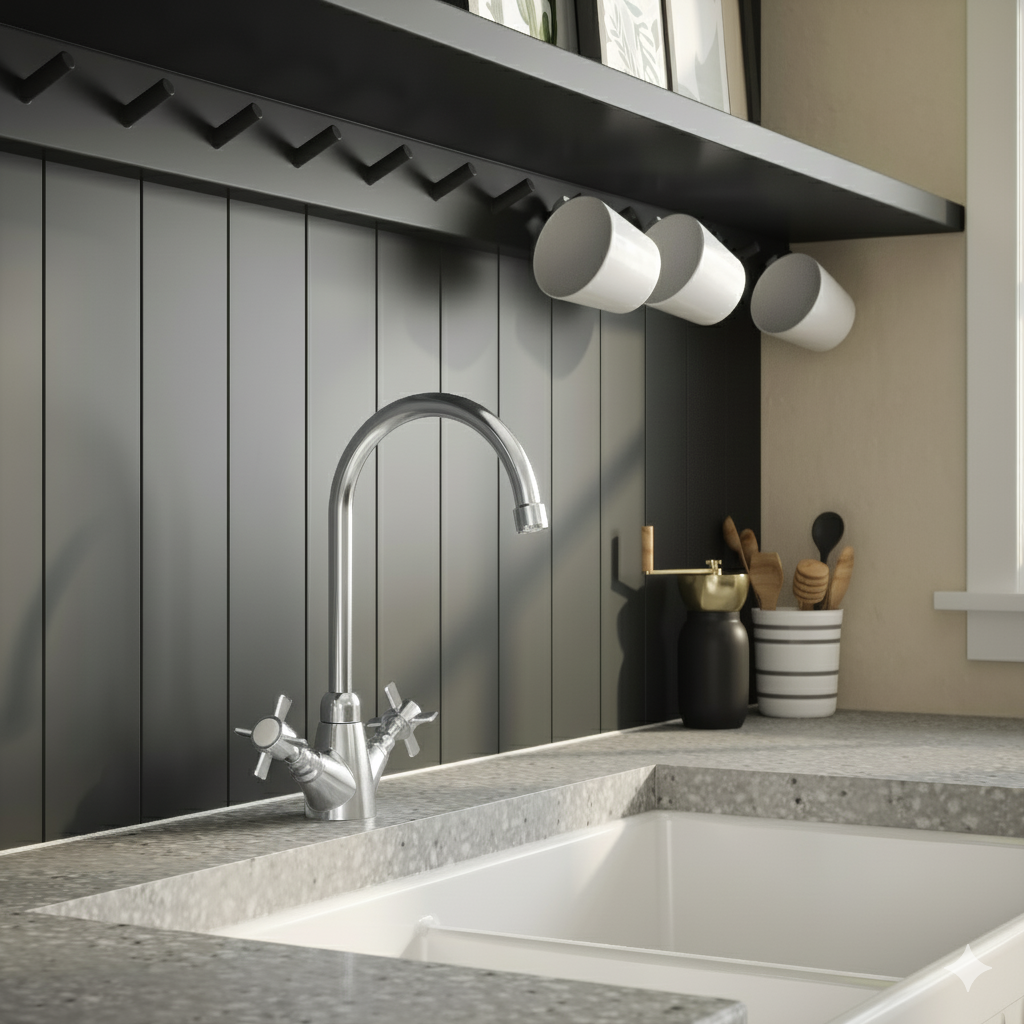 Astini Victoria Kitchen Sink Mono Mixer Tap with Chrome, Brushed Nickel, and Brushed Brass Finishes