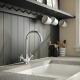 Astini Victoria Kitchen Sink Mono Mixer Tap with Chrome, Brushed Nickel, and Brushed Brass Finishes