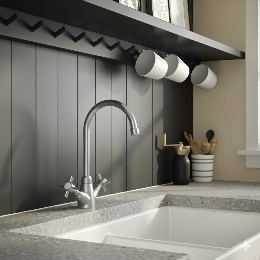 Astini Victoria Kitchen Sink Mono Mixer Tap with Chrome, Brushed Nickel, and Brushed Brass Finishes