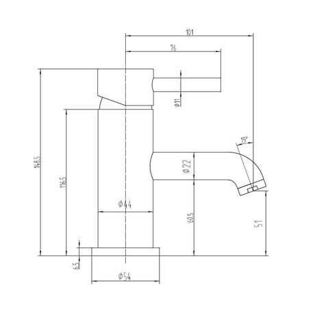 Astini Chepstow Black Gunmetal Bathroom Basin Mixer Tap & Slotted Waste TIS5111