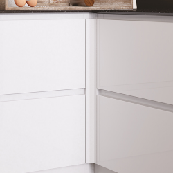 JAY Handle Less Light Grey Gloss J Pull- Replacement Kitchen Doors (Trims & Accessories)