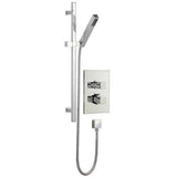Astini Thermostatic Chrome 1 Way Shower Valve & Square Slide Rail Shower Kit JTY18