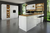 JAY Handle Less White Gloss J Pull- Replacement Kitchen Doors (End Panel)