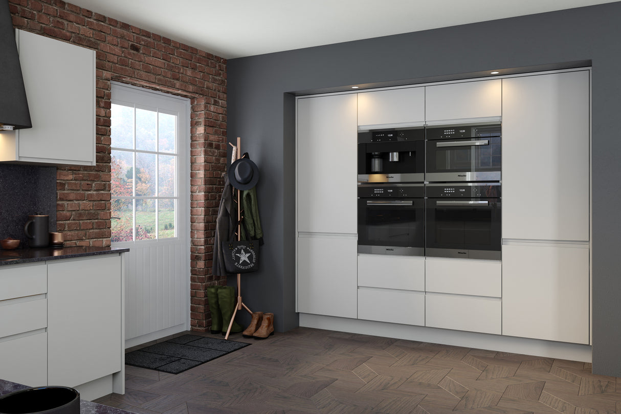 JAY Handle Less Light Grey Supermatt J Pull- Replacement Kitchen Doors (End Panel)