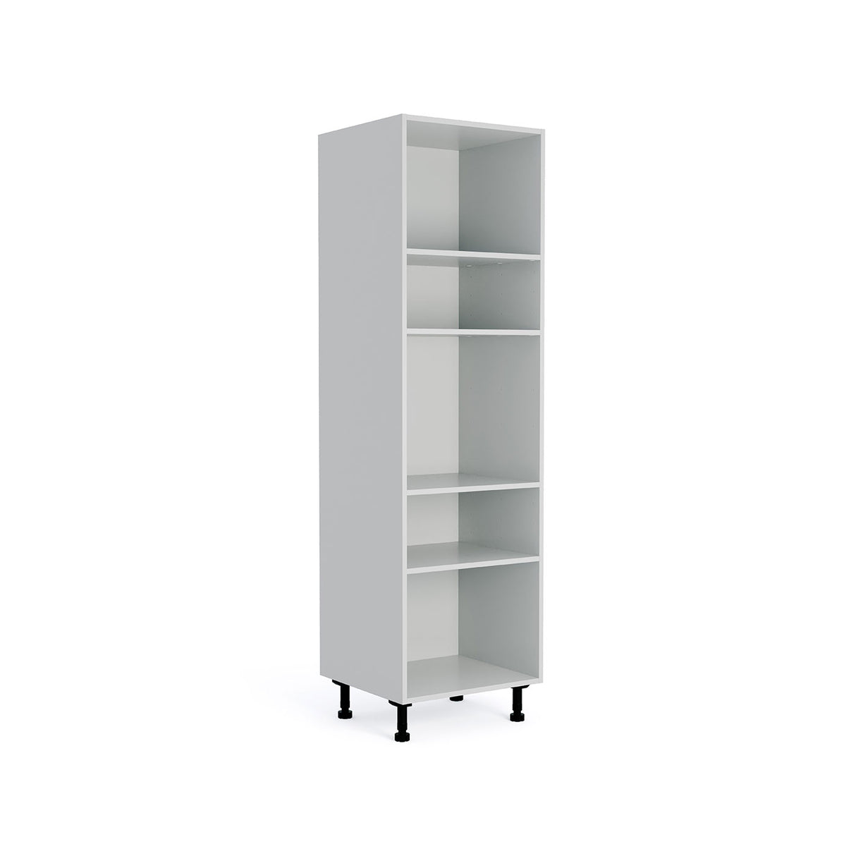 600mm Flat Pack Kitchen Tall Larder Cabinet Light Grey (2150mm H + 150mm Legs)