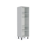600mm Flat Pack Kitchen Tall Larder Cabinet Light Grey (2150mm H + 150mm Legs)