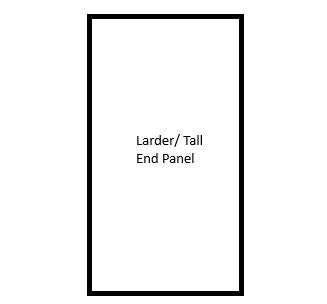 Stone Grey Ash Tall End Panel (2350mmx 650mm)