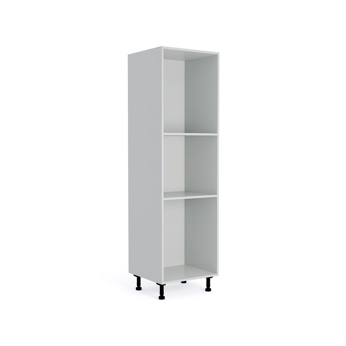 600mm Flat Pack Kitchen Tall Larder Cabinet Light Grey (2150mm H + 150mm Legs)