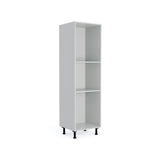 600mm Flat Pack Kitchen Tall Larder Cabinet Light Grey (2150mm H + 150mm Legs)