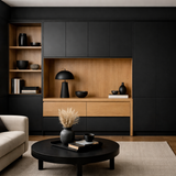 Fenton Painted (Laser Edged) Slab Black- Replacement Kitchen Drawer Fronts/Oven Filler Panel (110mm High)