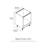 600mm Flat Pack Kitchen Built Under Single Oven Cabinet Light Grey