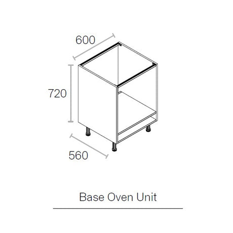 600mm Flat Pack Kitchen Built Under Single Oven Cabinet Light Grey