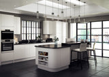 Larissa Handle Less White Matt J Pull- Replacement Kitchen Doors (980mm High)