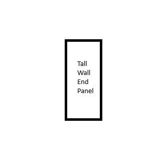 Stone Grey Ash Tall Wall End Panel (960mmx 355mm)