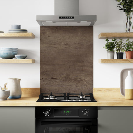 Bushboard Alloy Viking Oak Aluminium Feature Kitchen Splashback