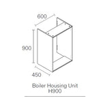 600mm Kitchen Boiler Cabinet 900mm High 450mm Light Grey