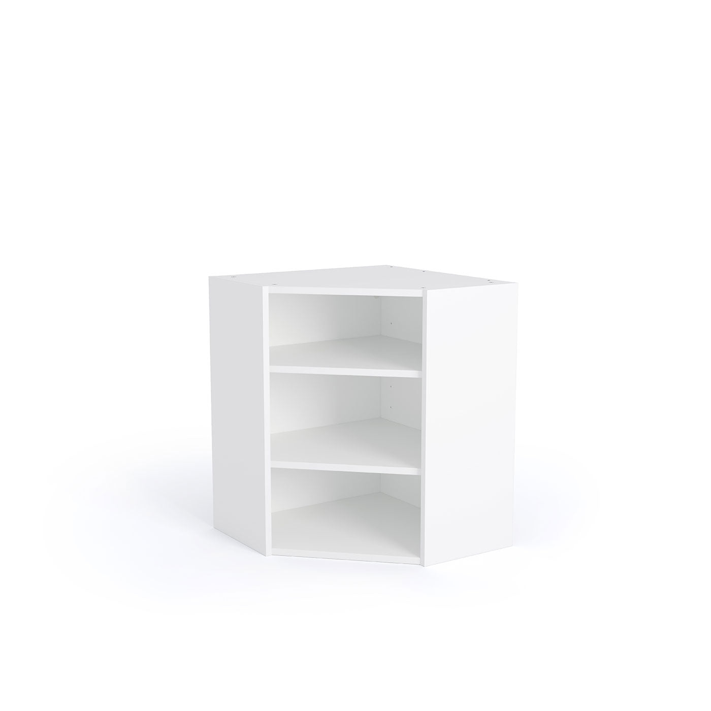 600mmx600mm Flat Pack Diagonal Kitchen Corner Wall Cabinet White