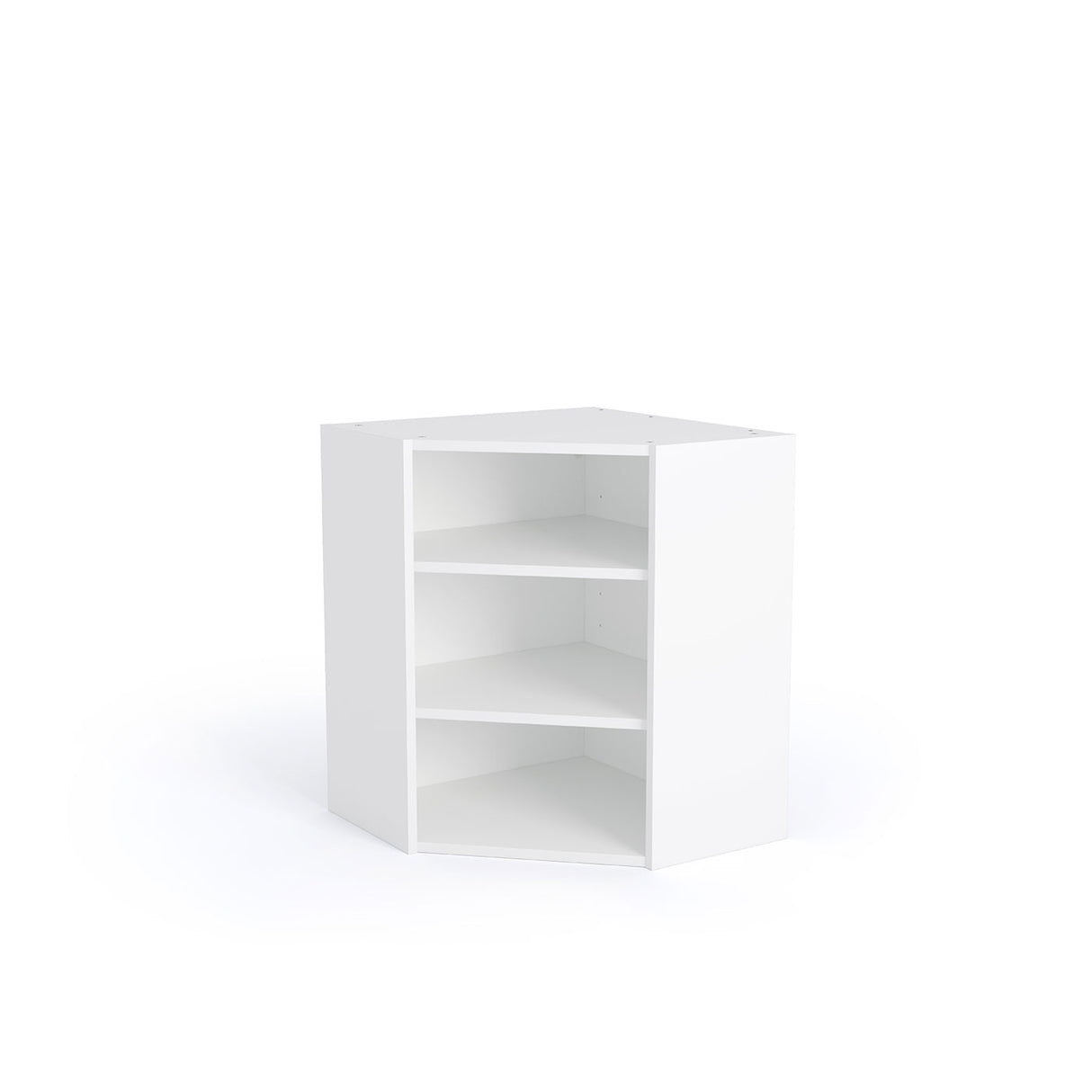 600mmx600mm Flat Pack Diagonal Kitchen Corner Extra Tall (900mm High) Wall Cabinet White