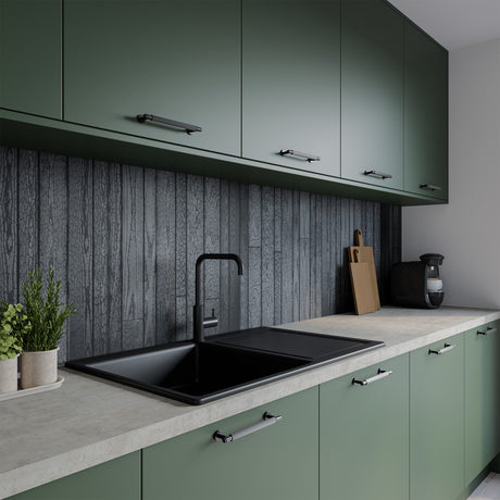 Wilsonart Alloy Shou Sugi Ban Aluminium Feature Kitchen Splashback