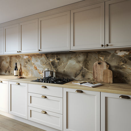 Wilsonart Alloy Aurora Gold Aluminium Feature Kitchen Splashback