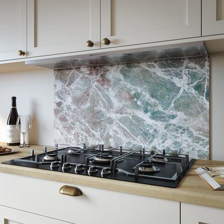 Wilsonart Alloy Rainforest Marble Aluminium Feature Kitchen Splashback
