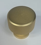 Ellis Knurled Post Knob Kitchen/Bedroom Door Knob Satin Brass