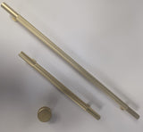 Ellis Knurled T-Bar Kitchen/Bedroom Door Handle Satin Brass
