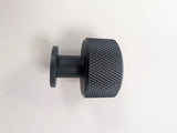 Ellis Knurled Post Knob Kitchen/Bedroom Door Knob Matt Black